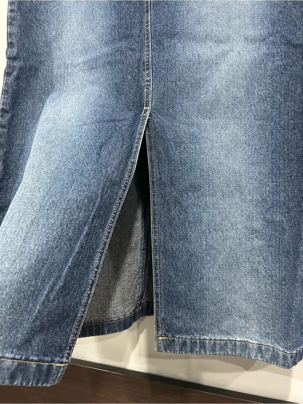 Y2K Denim Dark Wash Maxi Skirt BUM Equipment